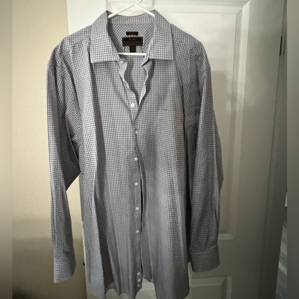Jos. A. Bank Men's Blue Checkered Shirt